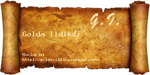 Golda Ildikó névjegykártya