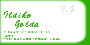 ildiko golda business card